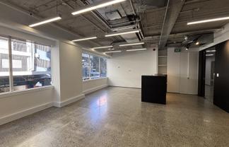 Modern industrial feel office space