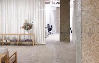 Modern industrial warehouse-style office 