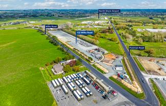 Fenced, metalled yard - Dairy Flat