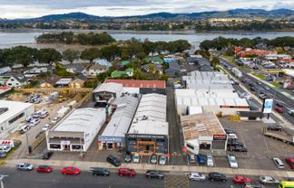 Central warehouse/showroom with yard