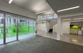 Modern, corner office on Broadway
