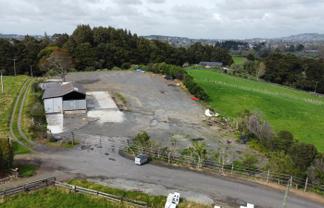 Large yard with shed