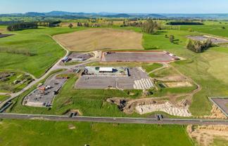 Large industrial metalled yard