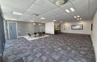 Modern office space with sustainability features