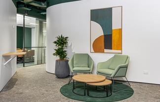 Modern earth themed office