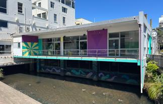 Former Café Overlooking Huatoki Plaza