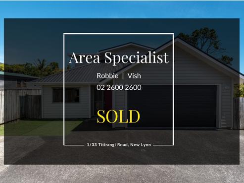 1/33 Titirangi Road, New Lynn