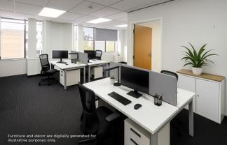 Offices with lake & mountain view