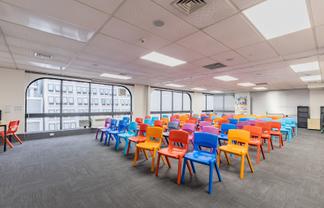 Contiguous education floors on Queen St