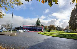 Corner the market. Two levels of commercial space