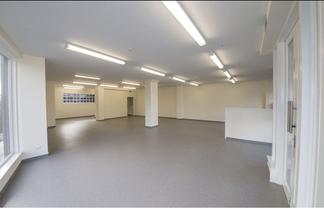 Busy corner showroom space