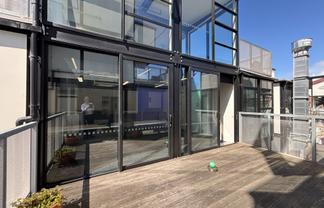 Modern unique City office with sunny deck 