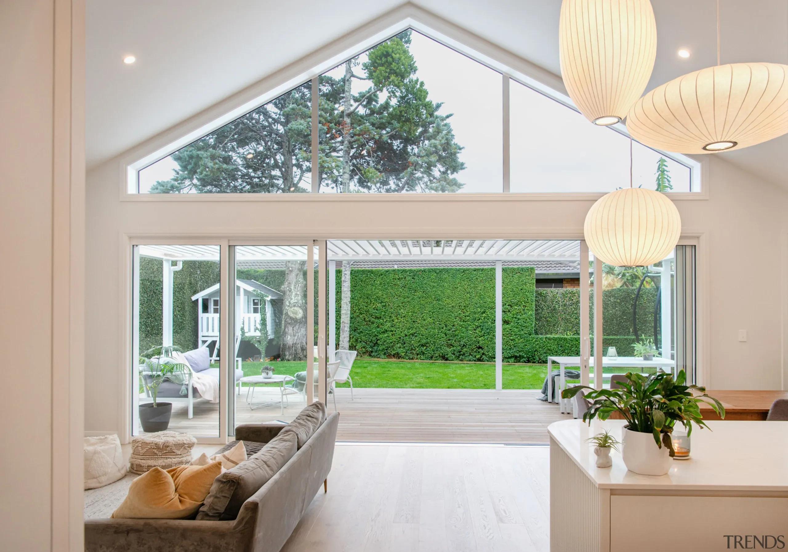 renovated villa looking into backyard