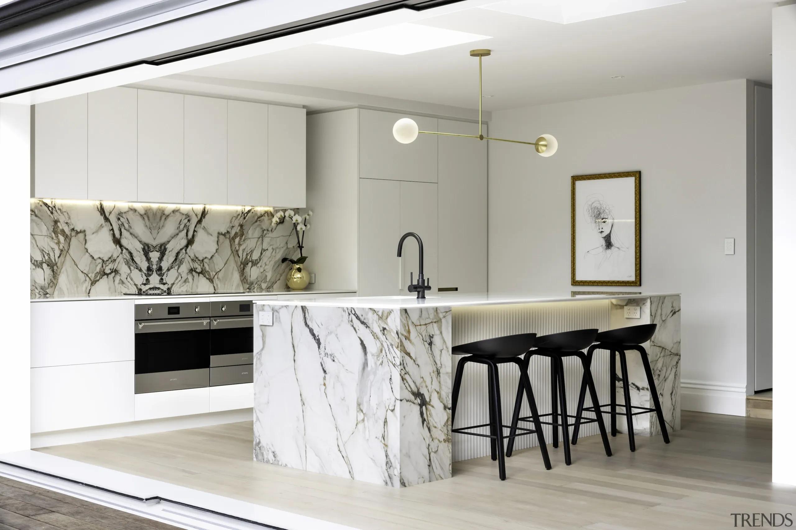 charatcer home with modern kitchen