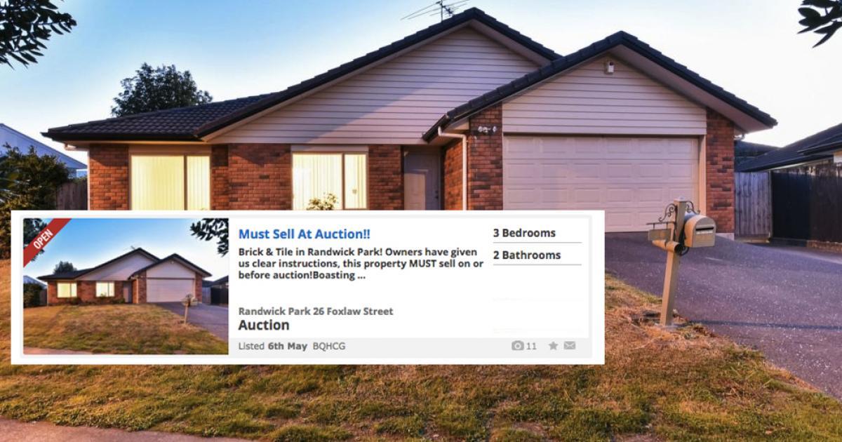 Home for sale in auction in New Zealand
