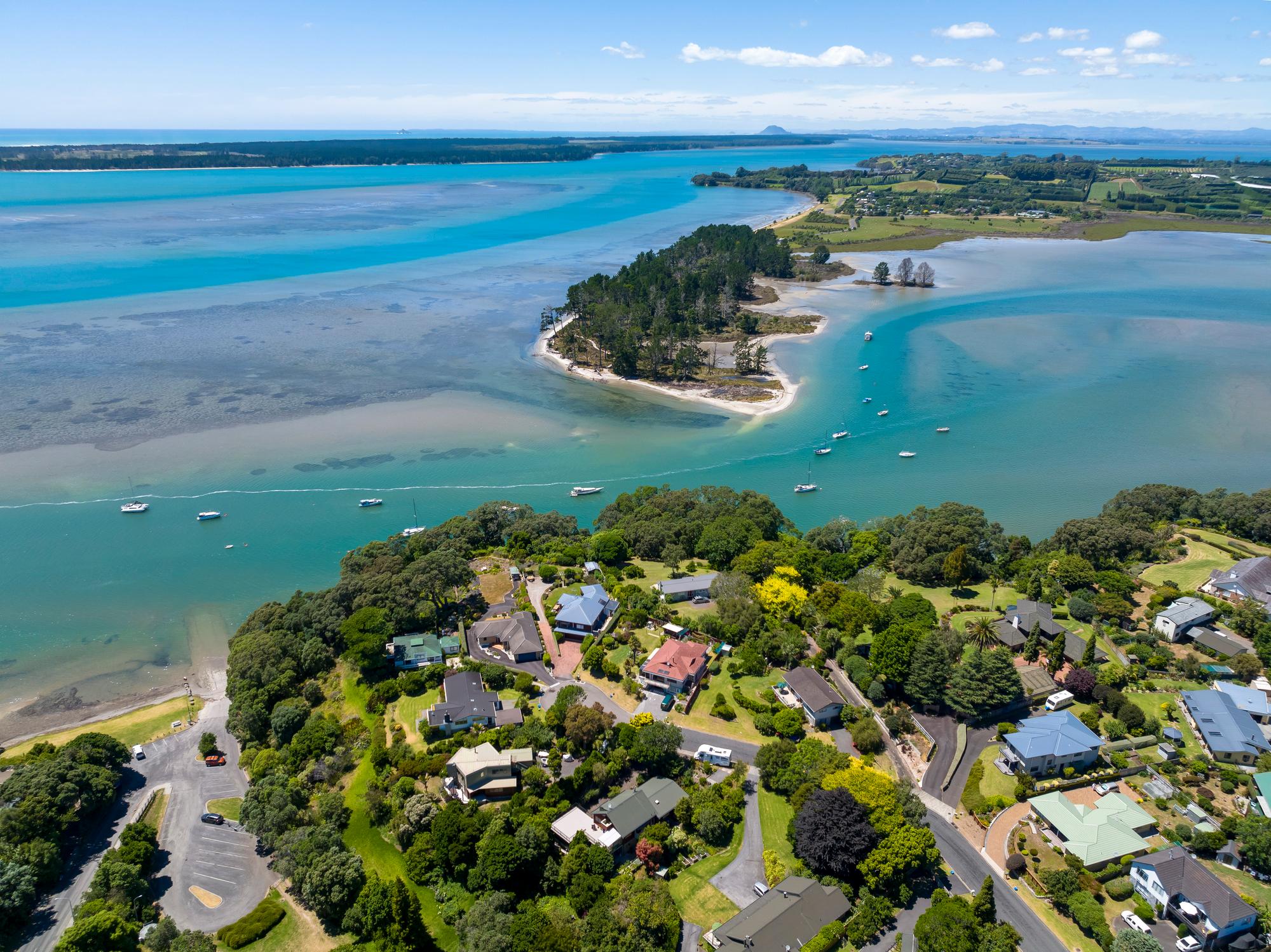 New zealand coastline and property