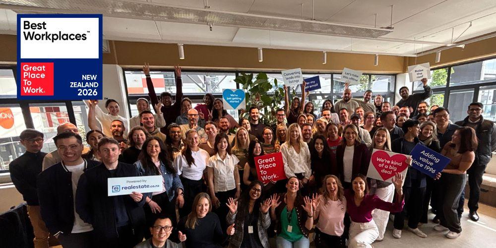 Great place to work announcement team photo