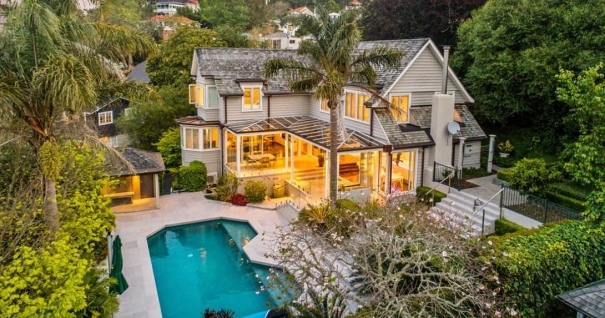 New Zealand house with a pool in the backyard