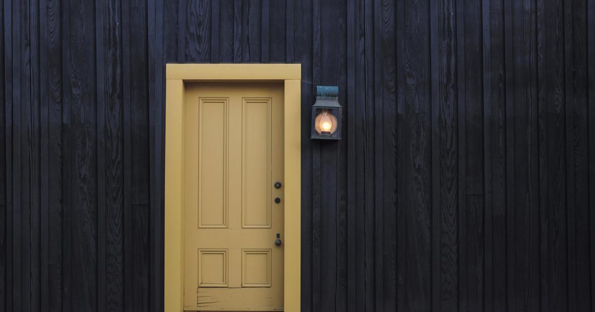 Front door in a rental property in New Zealand